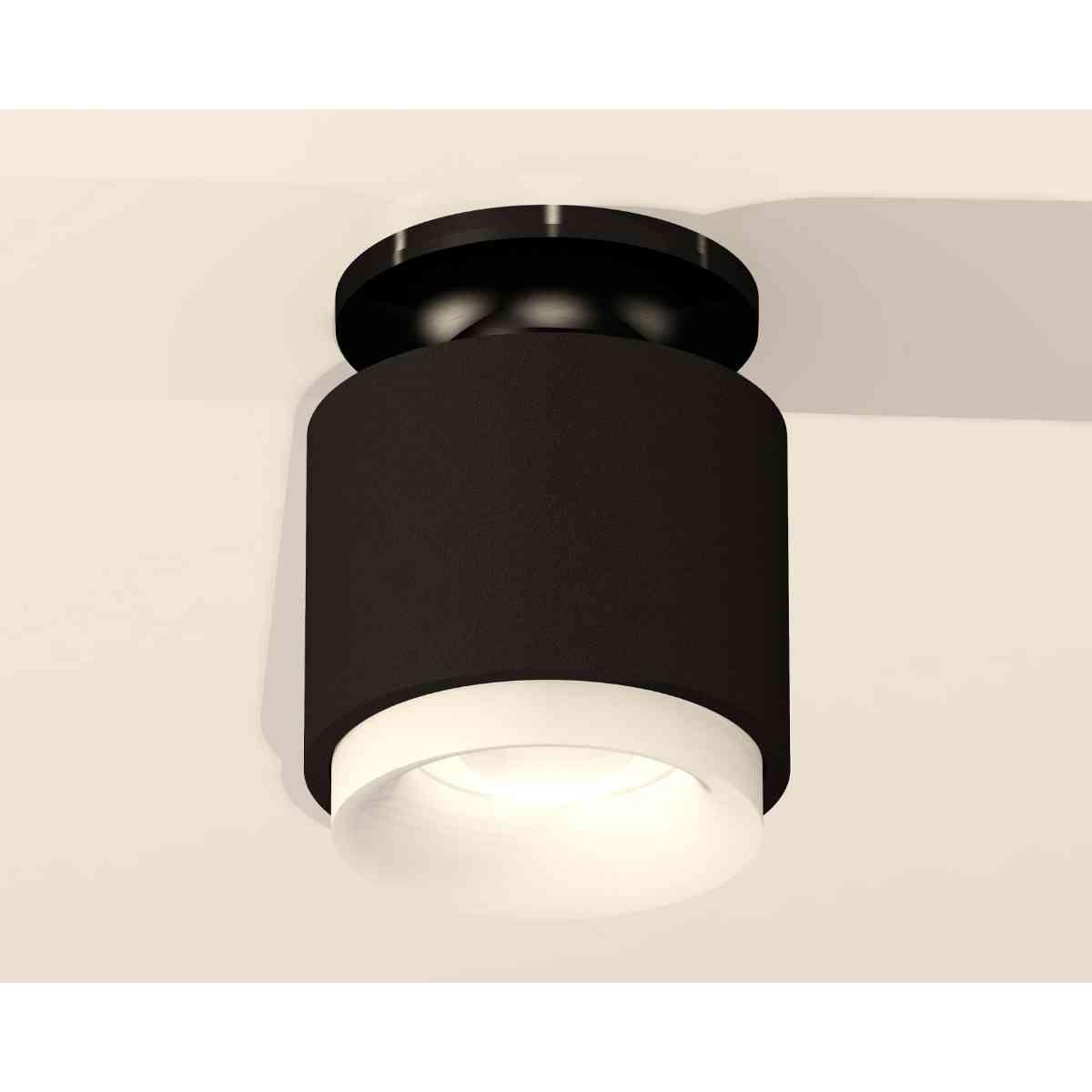 фото комплект накладного светильника ambrella light techno spot xs7511064 sbk/pbk/fr черный песок/черный полированный/белый матовый (n7926, c7511, n7165) | 220svet.ru