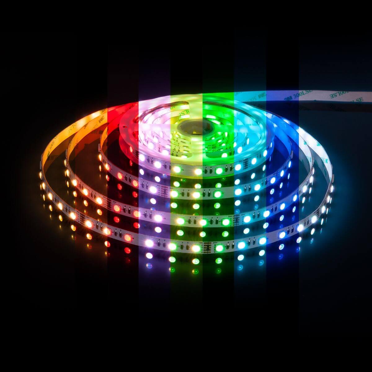 фото светодиодная лента elektrostandard 24w/m 60led/m 5050smd mix rgb/теплый белый 5m a053701 | 220svet.ru