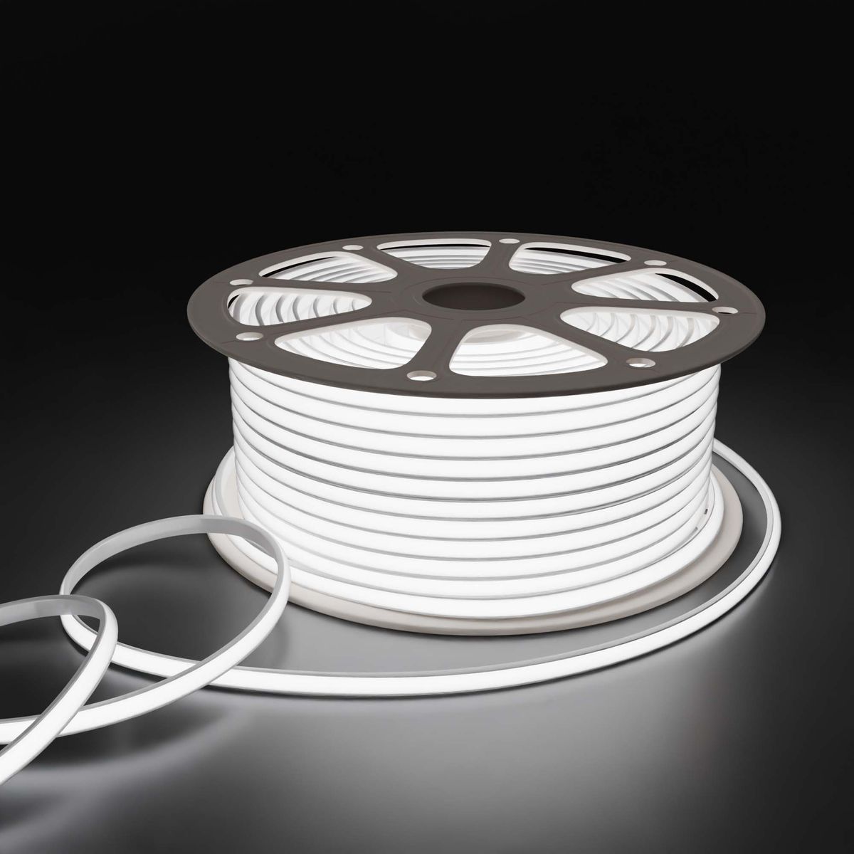 фото влагозащищенная лента apeyron 11w/m 288led/m cob холодный белый 50m 17-53 | 220svet.ru