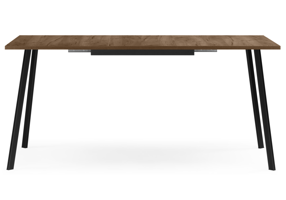 фото стол деревянный раскладной woodville кортни 120(160)x 80 дуб крафт табачный / черный матовый 619217 | 220svet.ru