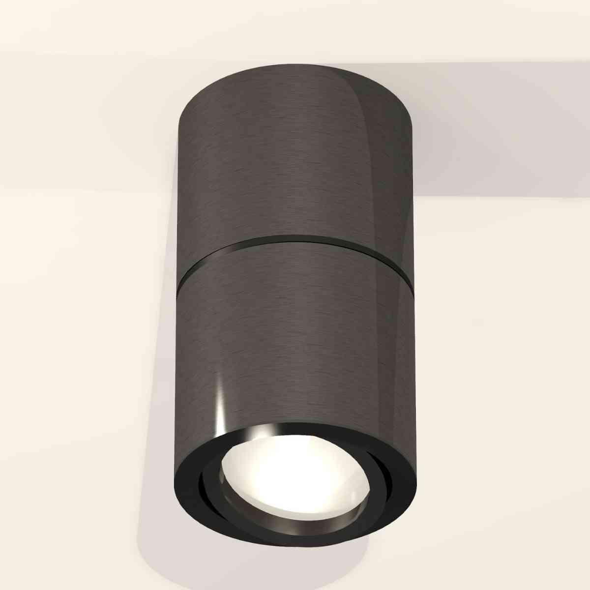 фото комплект накладного светильника ambrella light techno spot xs7403060 dch/pbk черный хром/черный полированное (c7403, a2071, c7403, n7002) | 220svet.ru