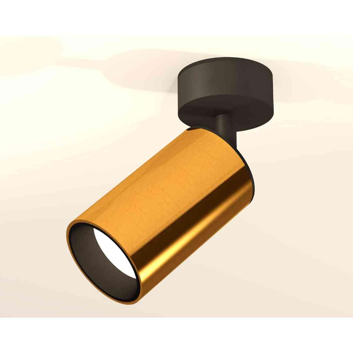 фото комплект накладного светильника ambrella light techno spot xm6327020 pyg/sbk золото желтое полированное/черный песок (a2210, c6327, n6111) | 220svet.ru