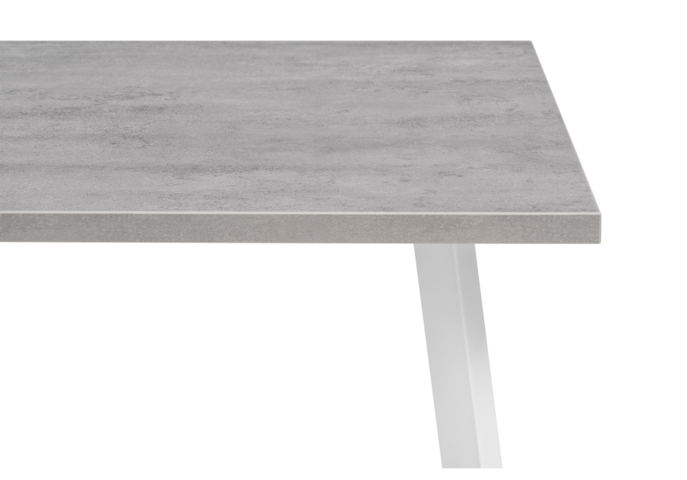 фото стол деревянный woodville тринити лофт 120х80х75 25 мм бетон / белый матовый 534915 | 220svet.ru