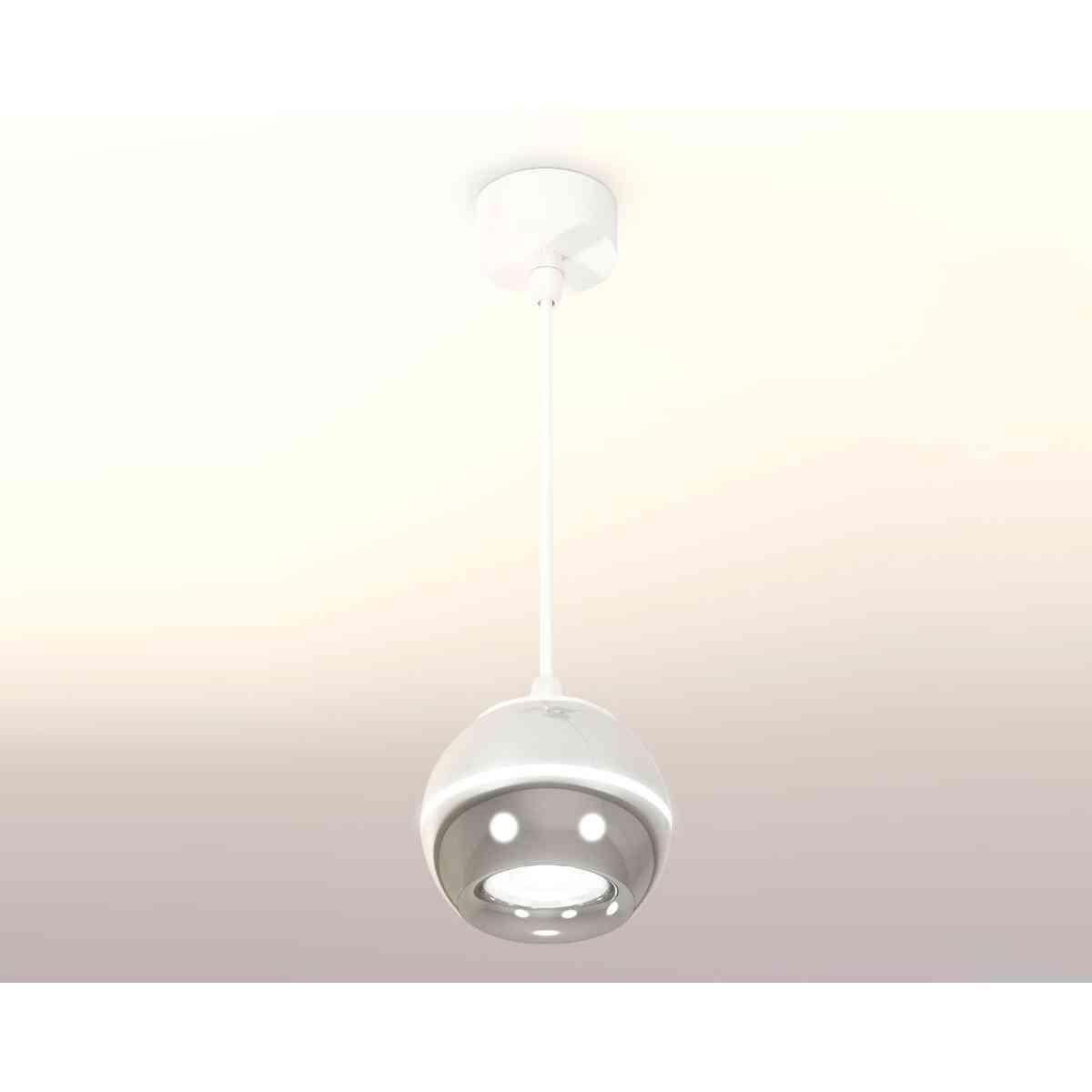 фото комплект подвесного светильника ambrella light xp1104001 psl/swh серебро полированное/белый песок (a2301, c1104, n7012) | 220svet.ru