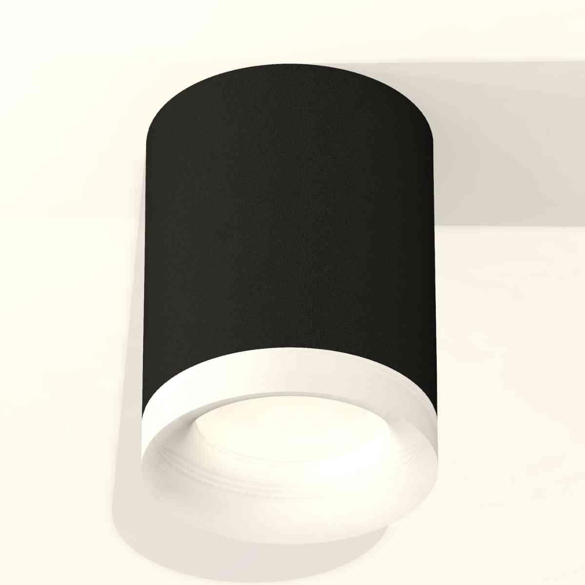 фото комплект накладного светильника ambrella light techno spot xs7422024 sbk/fr черный песок/белый матовый (c7422, n7165) | 220svet.ru