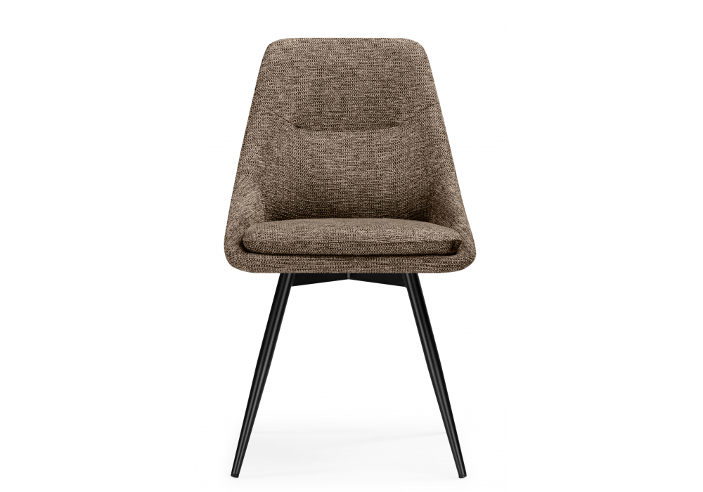 фото стул на металлокаркасе вращающийся woodville avian светло-коричневый / черный 15881 | 220svet.ru