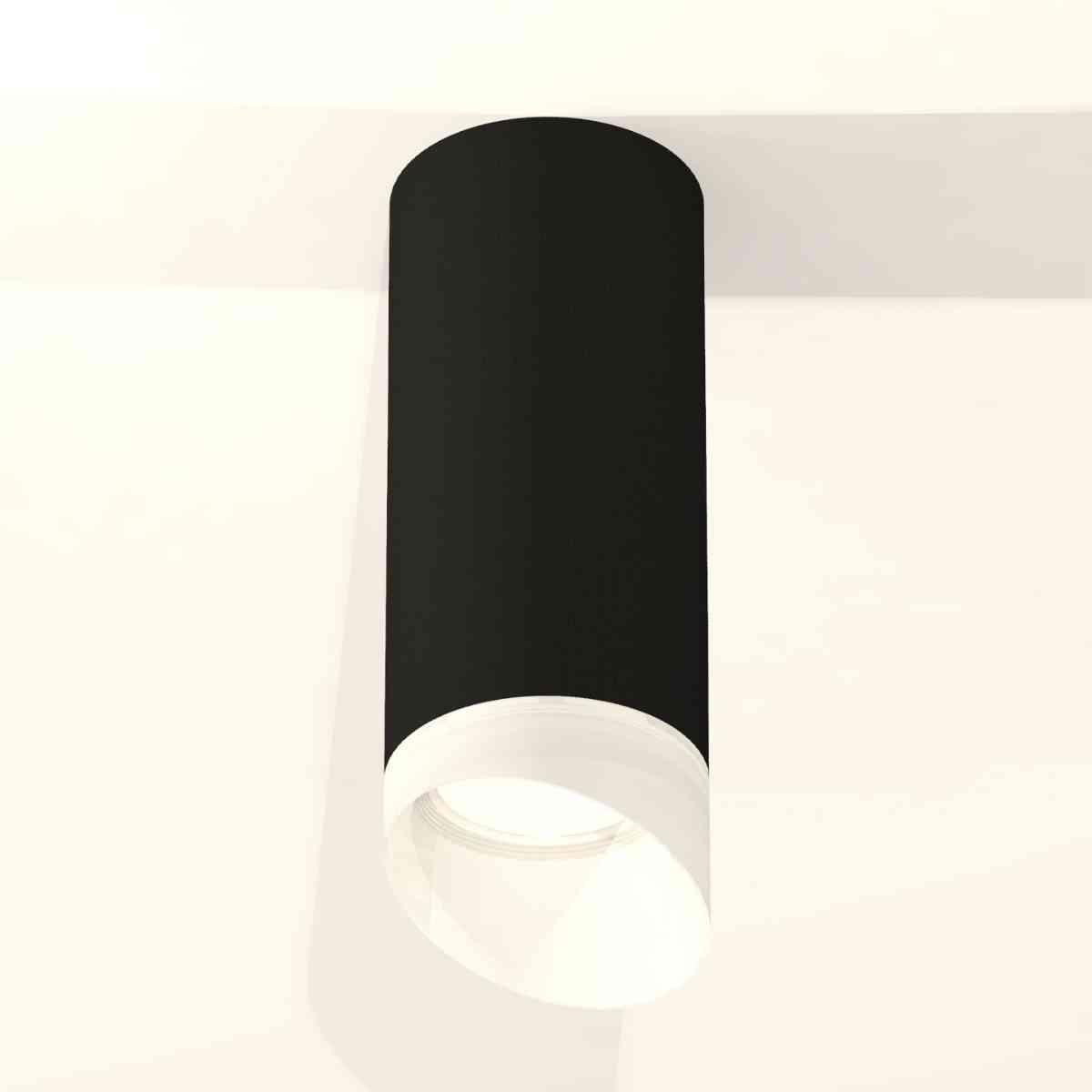 фото комплект накладного светильника ambrella light techno spot xs7443017 sbk/fr черный песок/белый матовый (c7443, n7175) | 220svet.ru