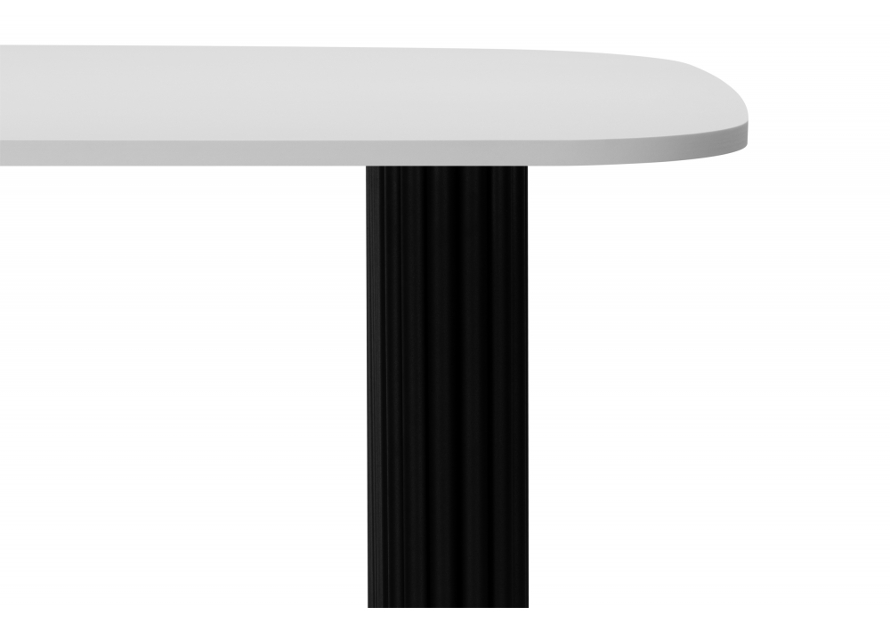 фото стол деревянный woodville бавария белая пленка шагрень / черный 620426 | 220svet.ru