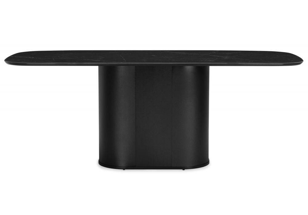 фото керамический стол woodville эллипсо 200х90 shakespeare black / черный 664913 | 220svet.ru