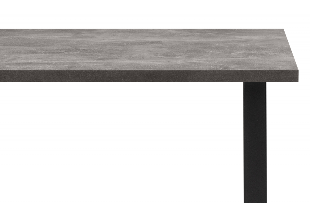 фото стол деревянный woodville лиман 120х80 бетон светлый / черный матовый 615153 | 220svet.ru