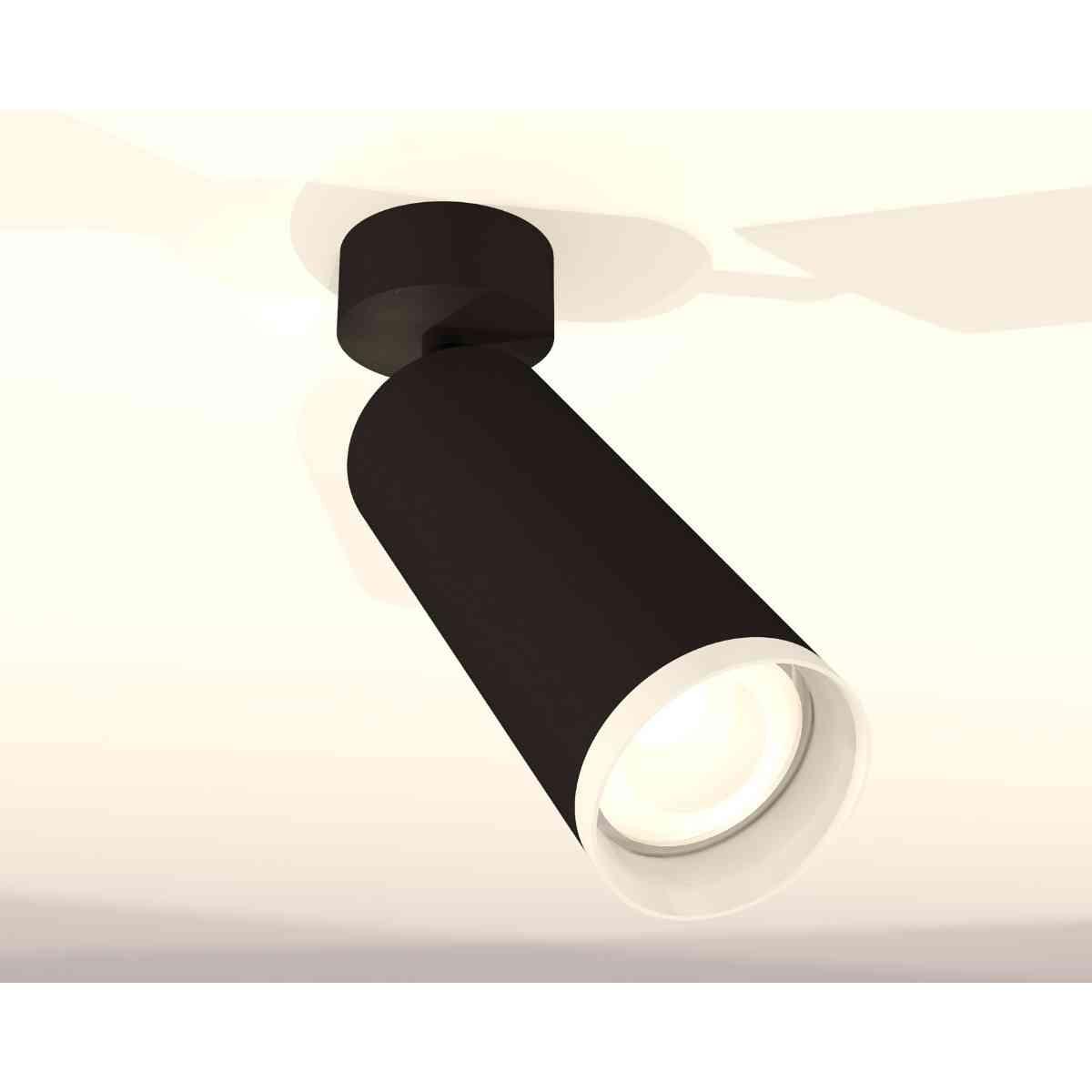 фото комплект накладного светильника ambrella light techno spot xm6343010 sbk/fr черный песок/белый матовый (a2210, c6343, n6246) | 220svet.ru