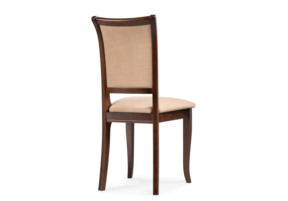фото стул деревянный woodville корнелл бежевый велюр / орех темный 515975 | 220svet.ru