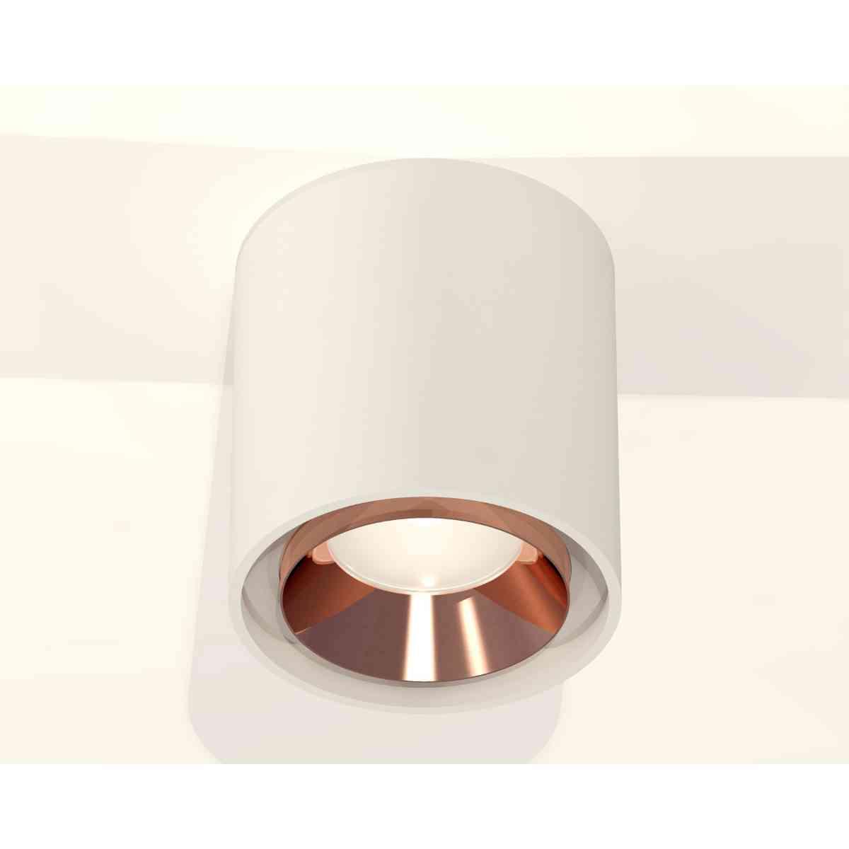 фото комплект накладного светильника ambrella light techno spot xs7722005 swh/ppg белый песок/золото розовое полированное (c7722, n7035) | 220svet.ru