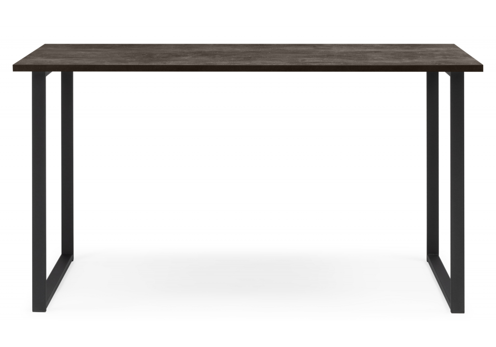 фото стол деревянный woodville лиман 117х77 бетон темный / черный матовый 615154 | 220svet.ru