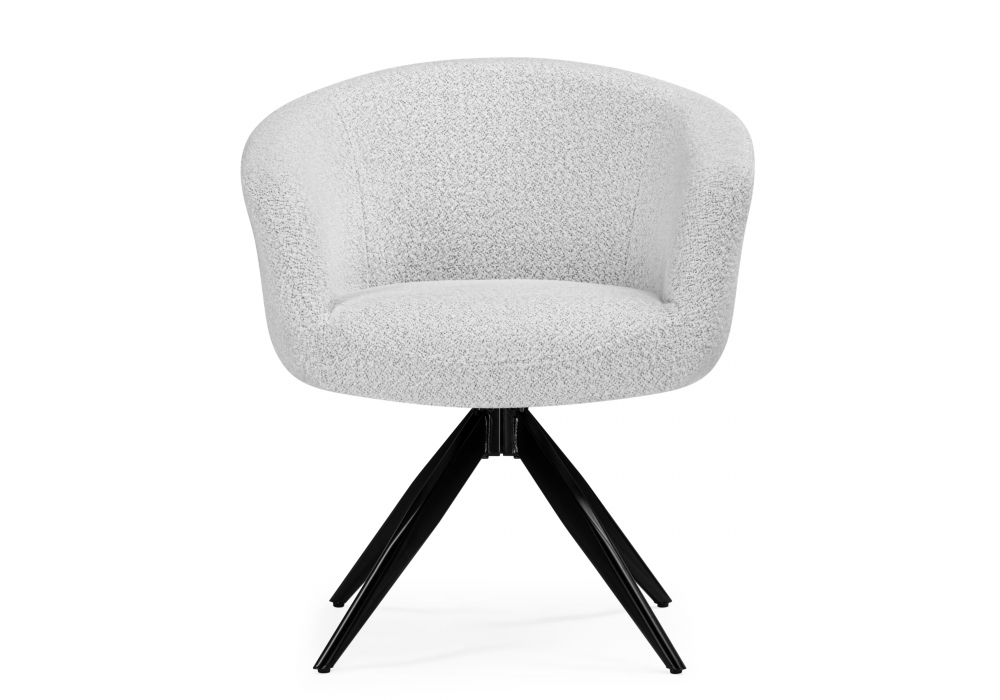 фото стул на металлокаркасе вращающийся woodville solomon 1 светло-бежевый / черный 15882 | 220svet.ru