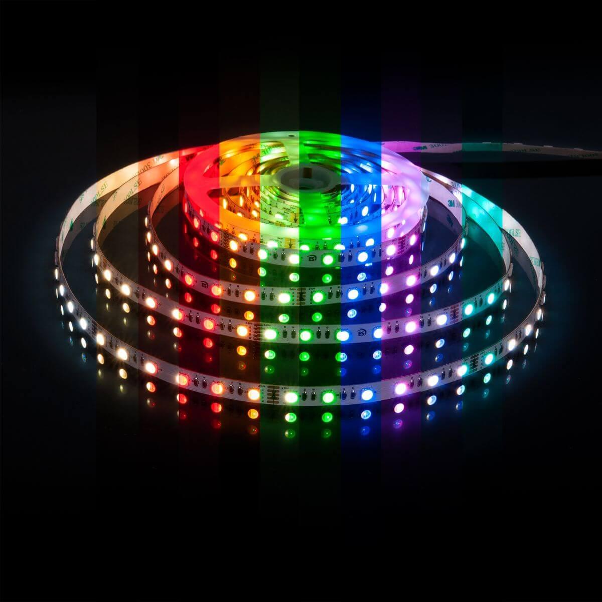 фото светодиодная лента elektrostandard 24w/m 60led/m 5050smd mix rgb/дневной белый 5m a053702 | 220svet.ru