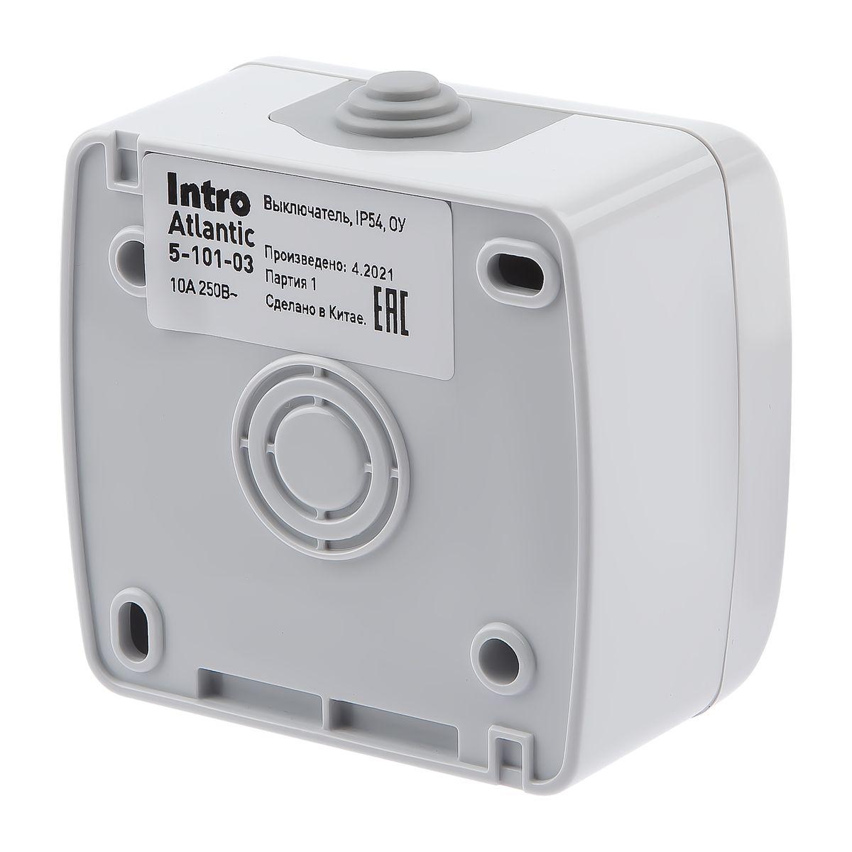 фото выключатель одноклавишный эра 10ax 250v 5-101-03 б0050940 | 220svet.ru