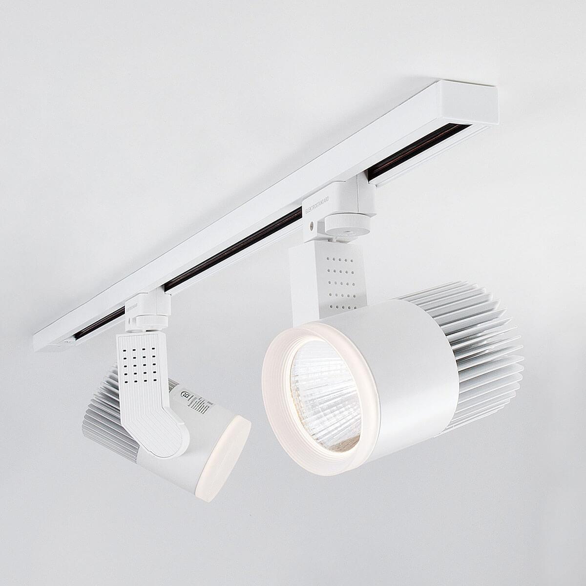 фото трековый однофазный светодиодный светильник elektrostandard accord 20w 4200k a039437 | 220svet.ru