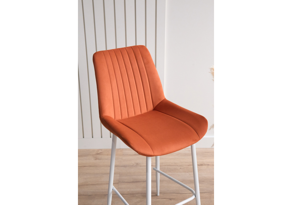 фото барный стул вращающийся woodville седа 360 терракотовый (zd 432) / белый 632620 | 220svet.ru