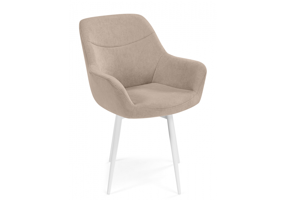 фото стул поворотный на металлокаркасе woodville флюид 360 бежевый (zd 210) / белый 642971 | 220svet.ru