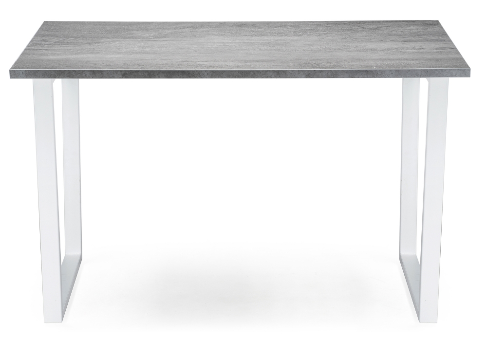 фото стол деревянный woodville лота лофт 120 25 мм белый матовый / бетон 489669 | 220svet.ru