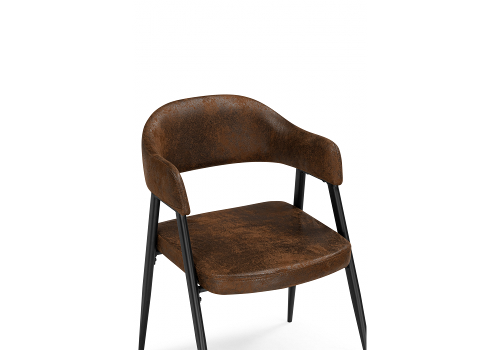 фото стул на металлокаркасе woodville twin brown / black 15923 | 220svet.ru