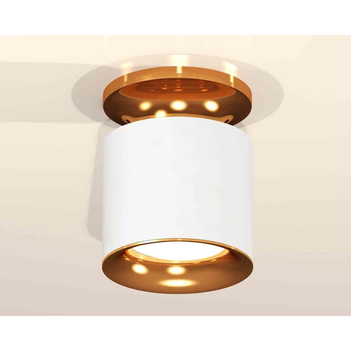 фото комплект накладного светильника ambrella light techno spot xs7401122 swh/pyg белый песок/золото желтое полированное (n7929, c7401, n7014) | 220svet.ru