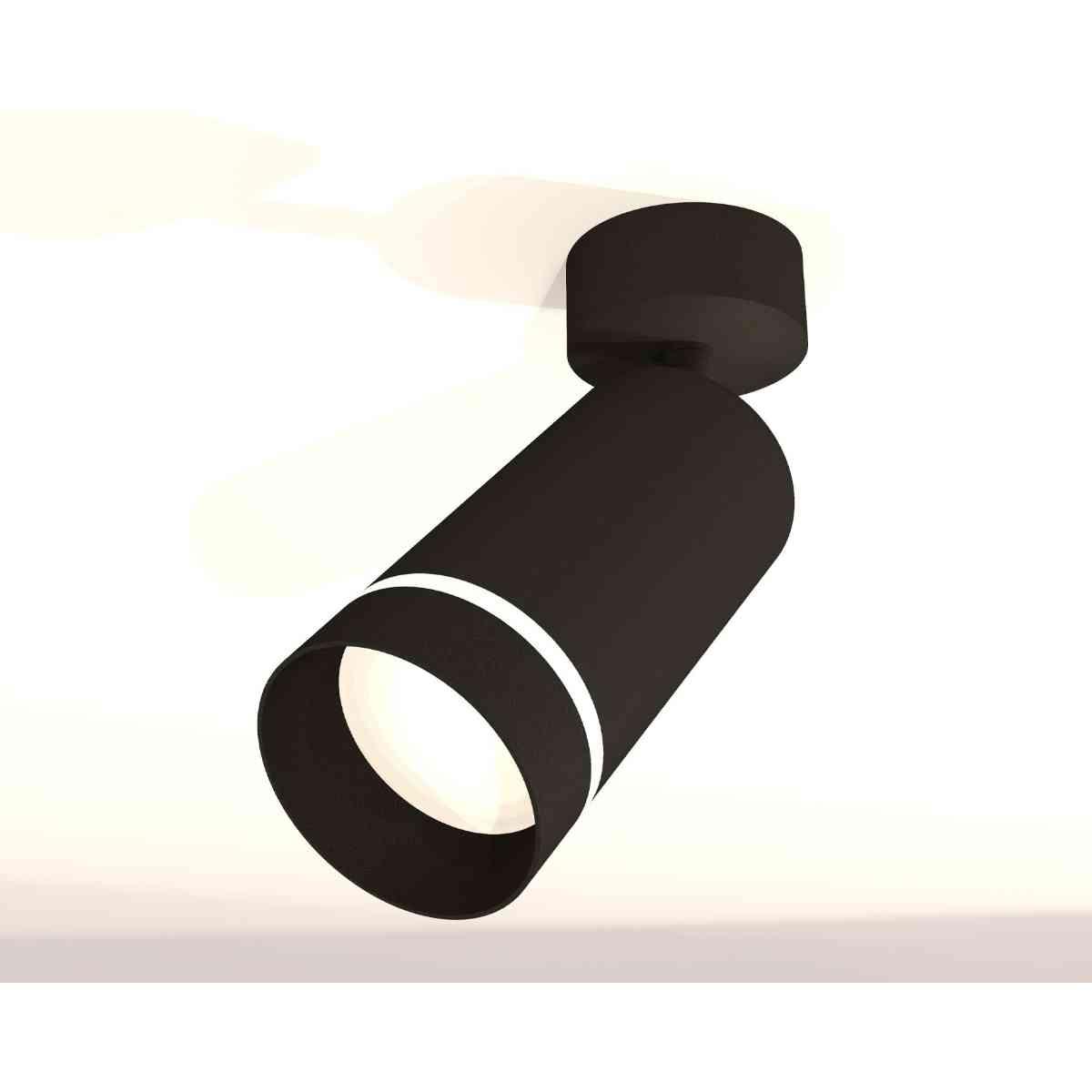 фото комплект накладного светильника ambrella light techno spot xm6323014 sbk/fr черный песок/белый матовый (a2210, c6323, n6229) | 220svet.ru