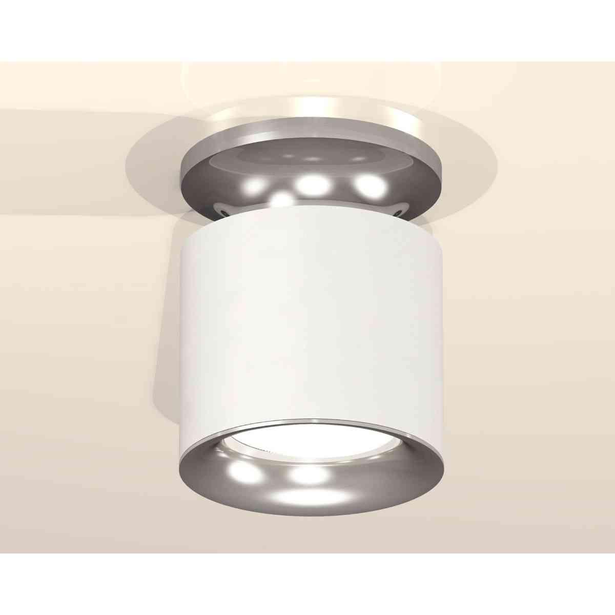 фото комплект накладного светильника ambrella light techno spot xs7401102 swh/psl белый песок/серебро полированное (n7927, c7401, n7012) | 220svet.ru