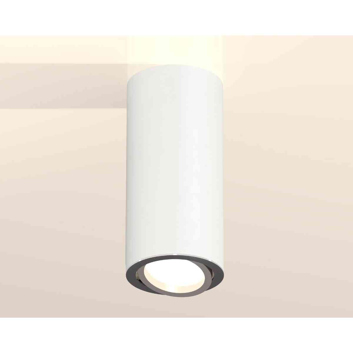 фото комплект накладного светильника ambrella light xs7442003 swh/psl белый песок/серебро полированное (c7442, n7003) | 220svet.ru