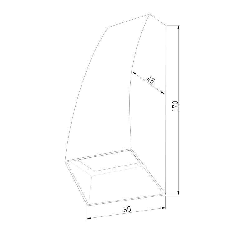 фото уличный настенный светодиодный светильник elektrostandard forw 1016 techno белый a057011 | 220svet.ru