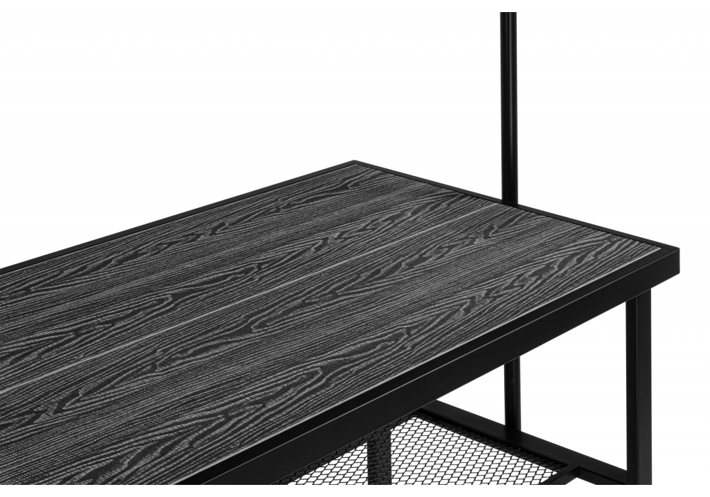 фото барный стол 120х50х171 woodville сари дпк графит / черный 626030 | 220svet.ru