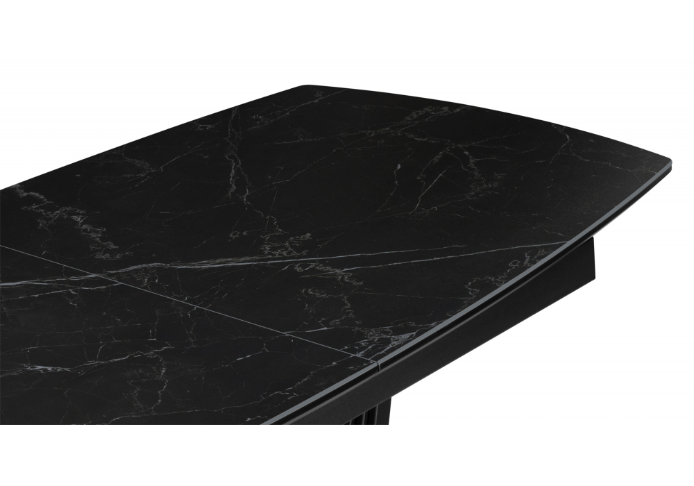 фото керамический стол раскладной woodville вейл черный мрамор shakespeare black 626057 | 220svet.ru