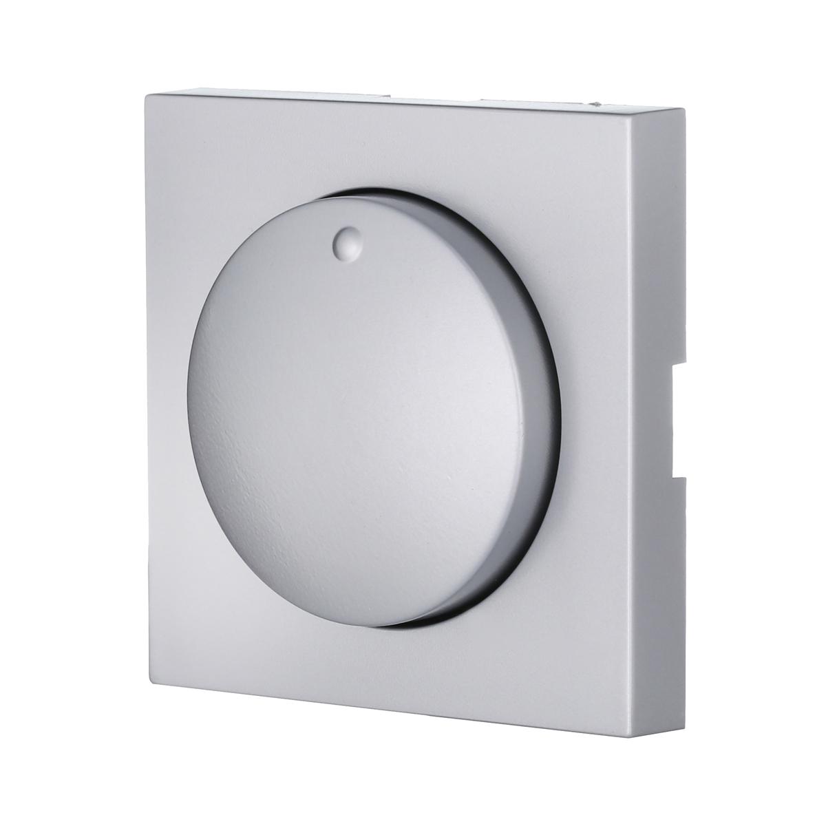 фото накладка lk studio светорегулятора с желтой световой индикацией (серебристый металлик) lk80 847103-1 | 220svet.ru