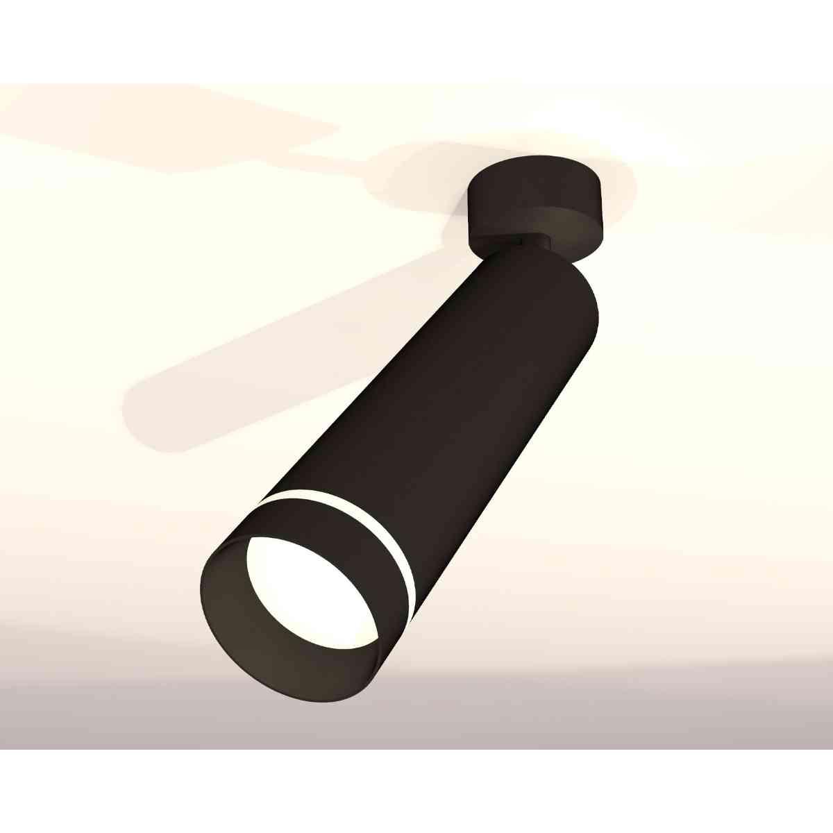 фото комплект накладного светильника ambrella light techno spot xm6356003 sbk/fr черный песок/белый матовый (a2210, c6356, n6229) | 220svet.ru