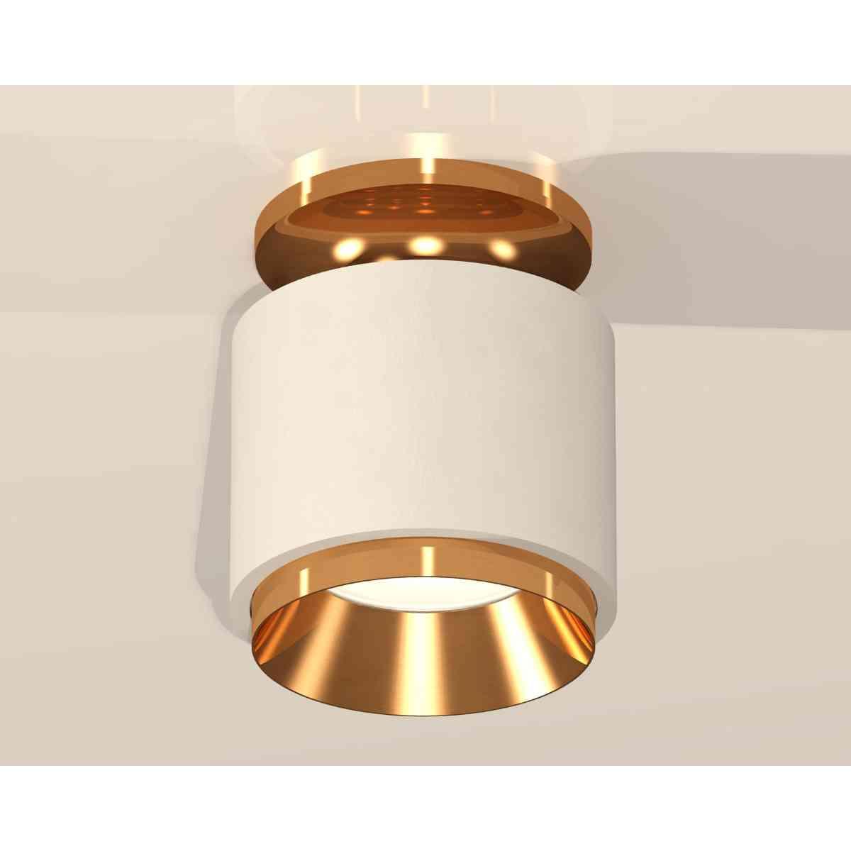 фото комплект накладного светильника ambrella light techno spot xs7510120 swh/pyg белый песок/золото желтое полированное (n7929, c7510, n7034) | 220svet.ru