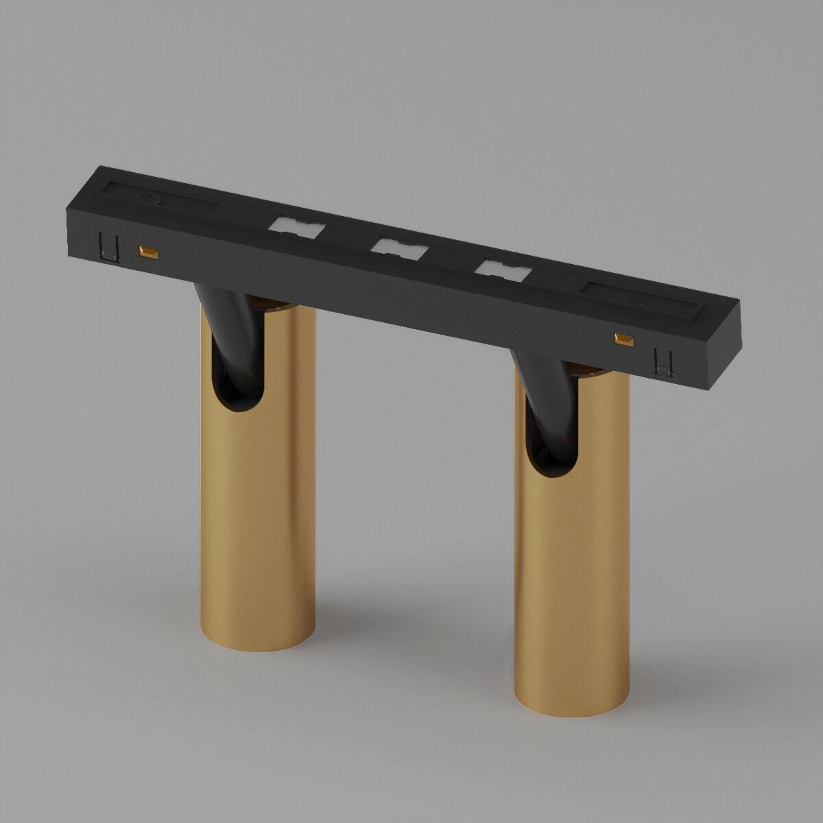 фото трековый светодиодный светильник elektrostandard dim dual 85056/01 латунь a063527 | 220svet.ru