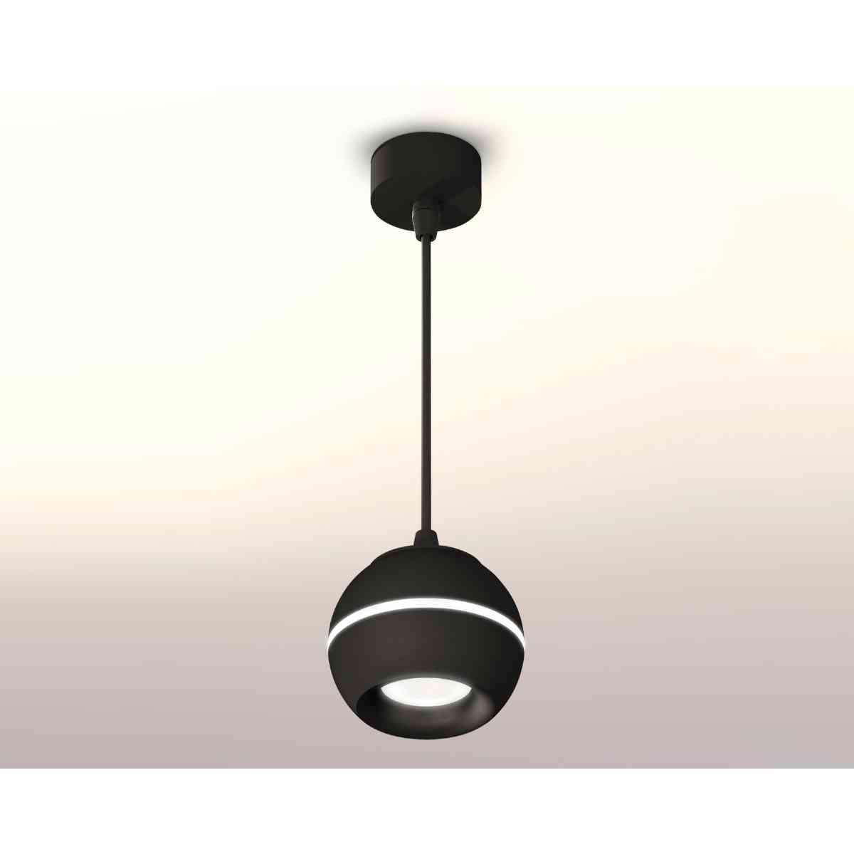 фото комплект подвесного светильника ambrella light techno spot xp1102001 sbk/pbk черный песок/черный полированный (a2302, c1102, n7011) | 220svet.ru