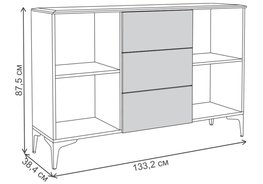фото комод woodville вестра белая шагрень 457175 | 220svet.ru