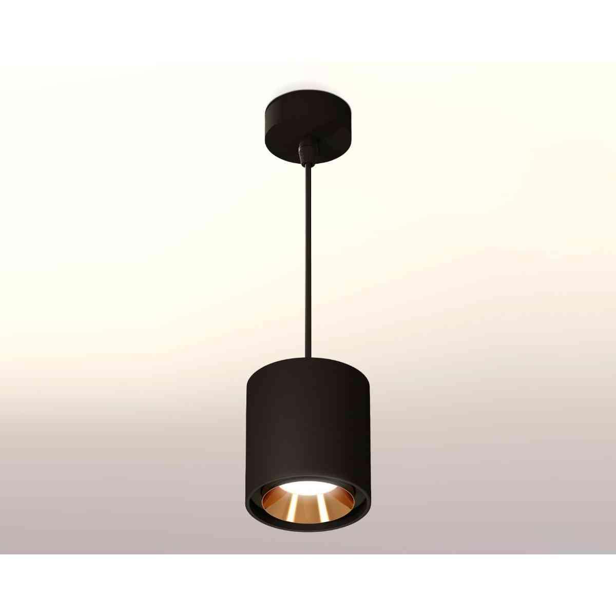 фото комплект подвесного светильника ambrella light techno spot xp7723001 sbk/pyg черный песок/золото желтое полированное (a2311, c7723, n7034) | 220svet.ru