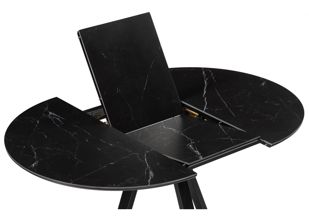 фото керамический стол раскладной woodville нельсон черный /черный 588017 | 220svet.ru