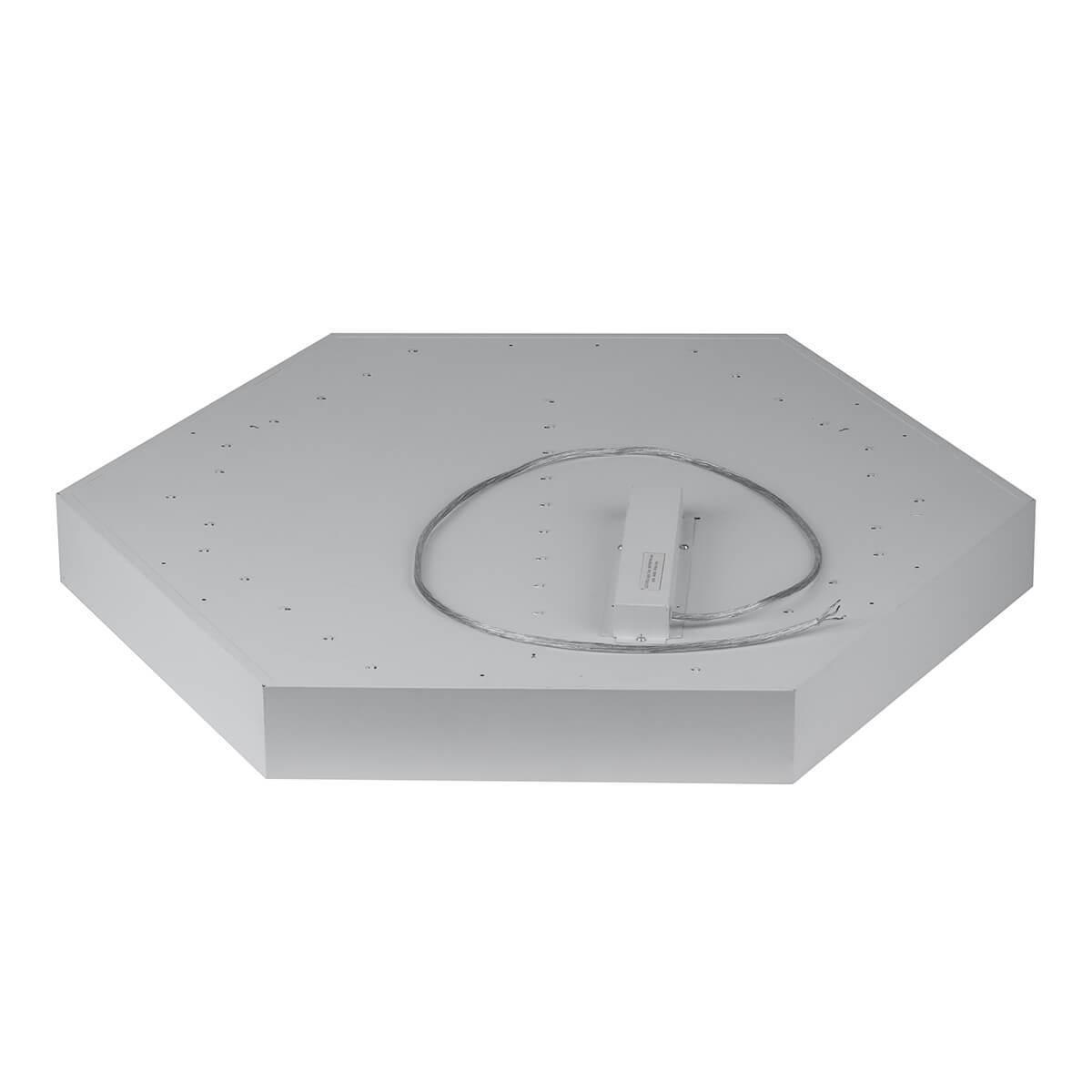 фото подвесной светодиодный cветильник эра hexagon spo-122-w-40k-066 66вт 4000к белый б0050552 | 220svet.ru