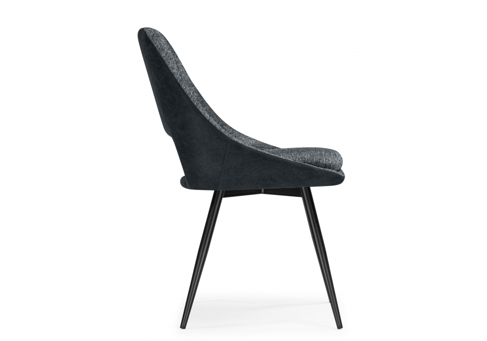 фото стул на металлокаркасе вращающийся woodville avianus темно-серый / черный 15877 | 220svet.ru