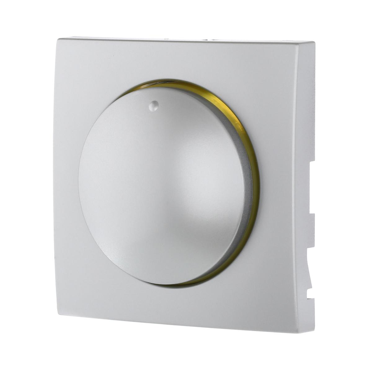 фото накладка lk studio светорегулятора с желтой световой индикацией (серебристый металлик) lk60 867103-1 | 220svet.ru