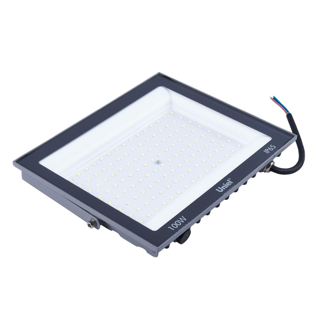 фото прожектор светодиодный uniel ulf-f23-100w/6500k ip65 160-240v grey ul-00011848 | 220svet.ru