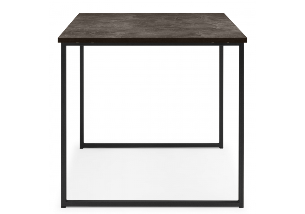 фото стол деревянный woodville лиман 117х77 бетон темный / черный матовый 615154 | 220svet.ru