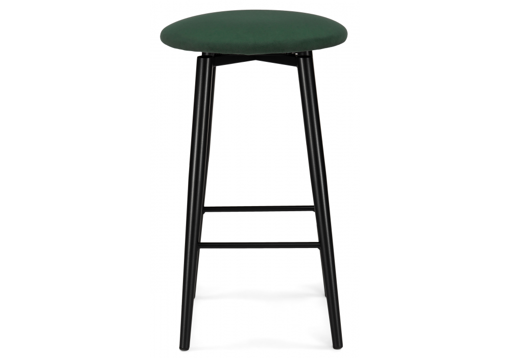 фото барный стул woodville гангток крутящийся изумруд / черный матовый 578585 | 220svet.ru