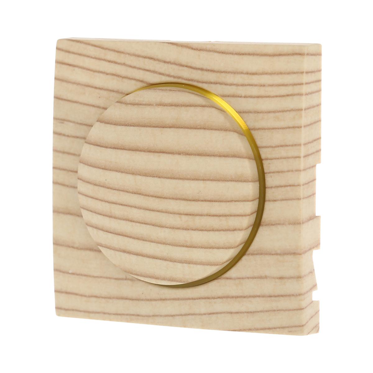 фото накладка lk studio светорегулятора с желтой световой индикацией (сосна) lk60 867125-1 | 220svet.ru