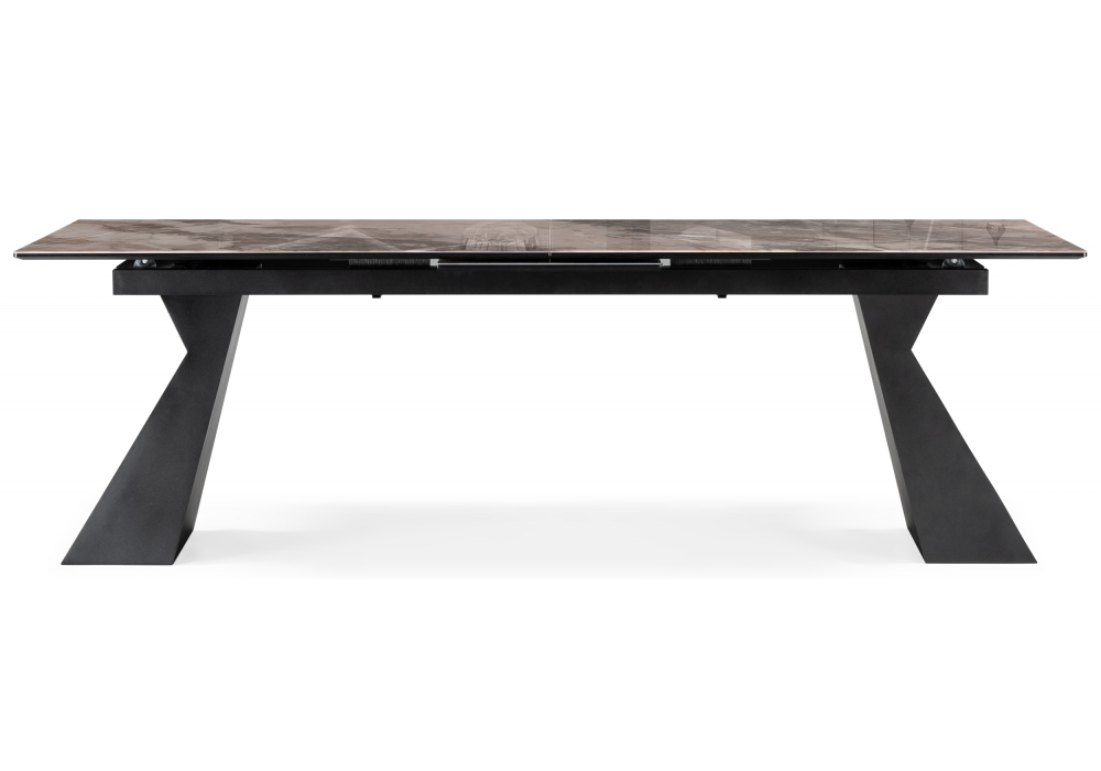 фото стол стеклянный раскладной woodville денхольм каталония / черный 588035 | 220svet.ru