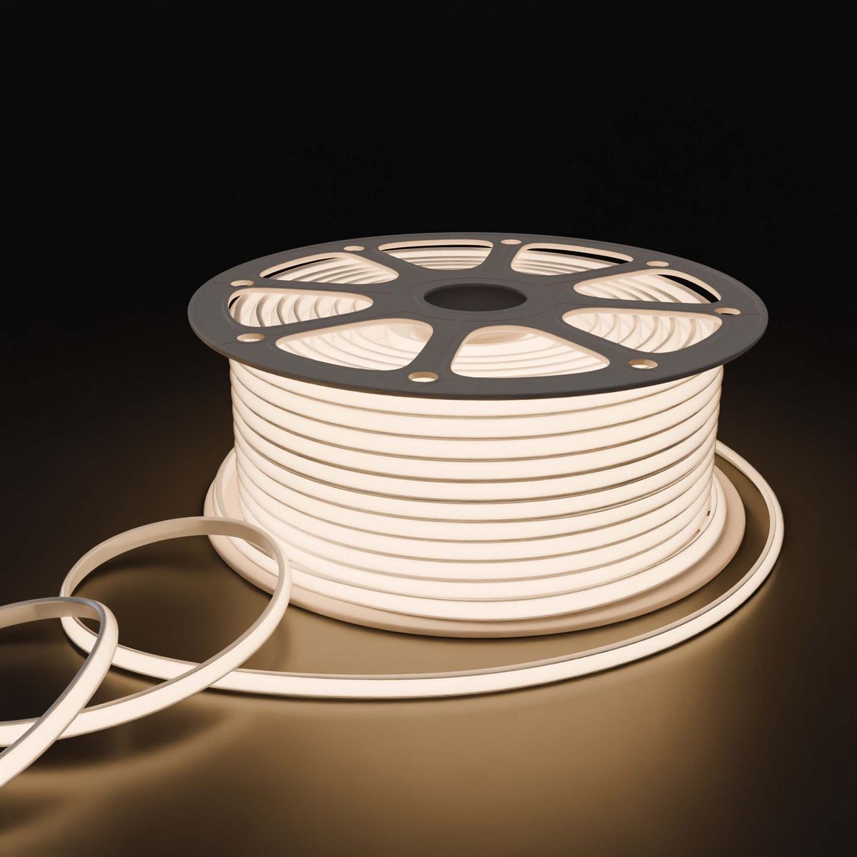 фото влагозащищенная лента apeyron 11w/m 288led/m cob белый 50m 17-52 | 220svet.ru